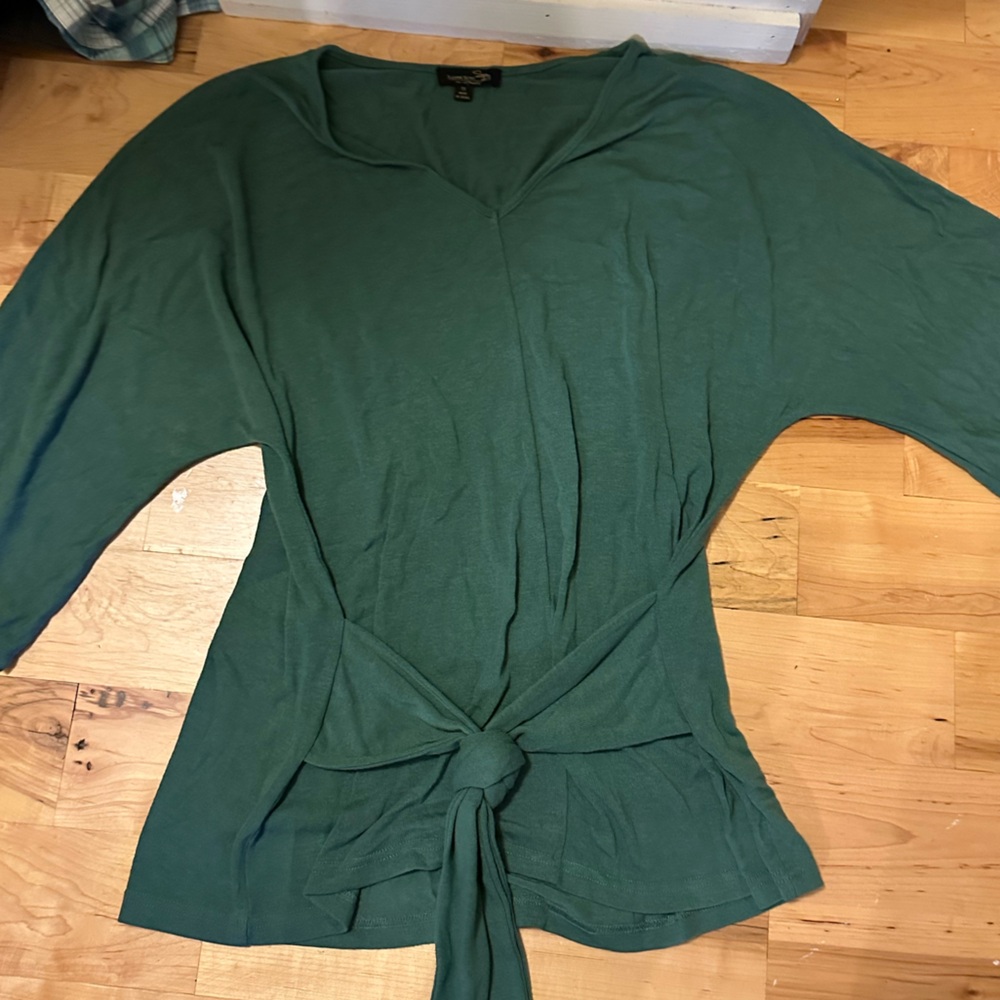 Pretty Green Front Tie Top